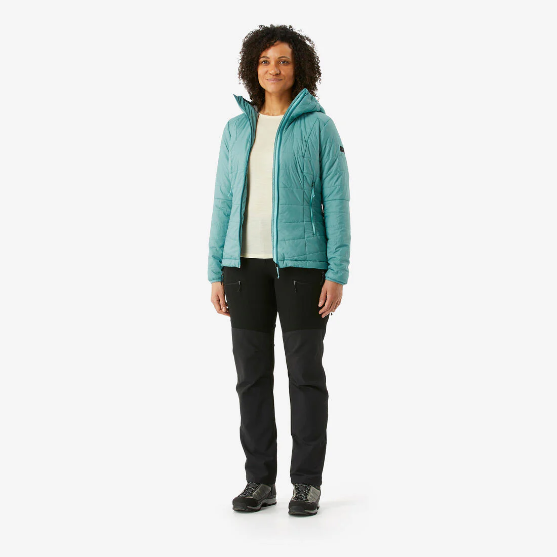 Chaqueta acolchada montaña y trekking con capucha Mujer Forclaz MT100 - Image 7