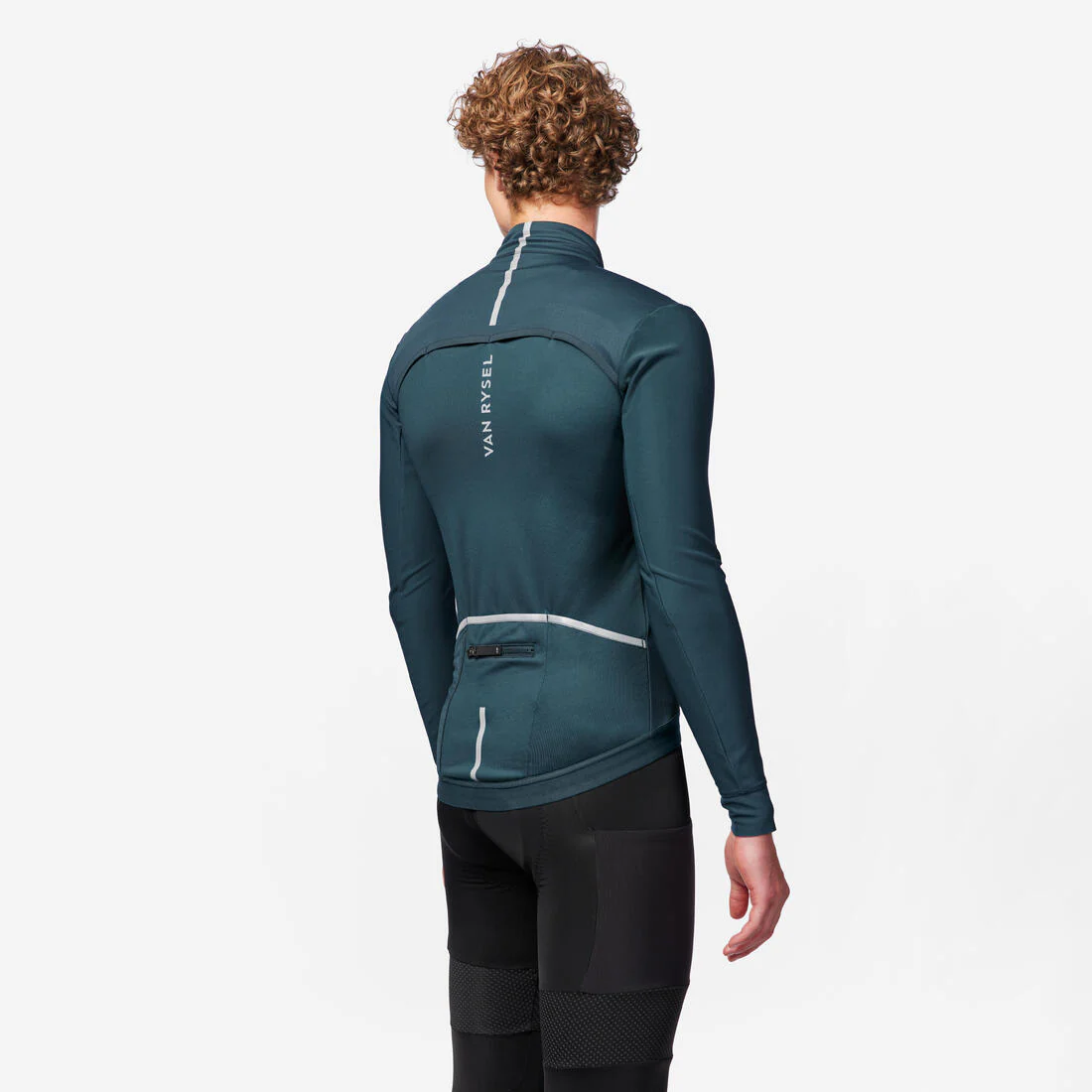 Chaqueta Ciclismo Carretera Racer 2 Hombre Esmeralda Invierno - Image 2