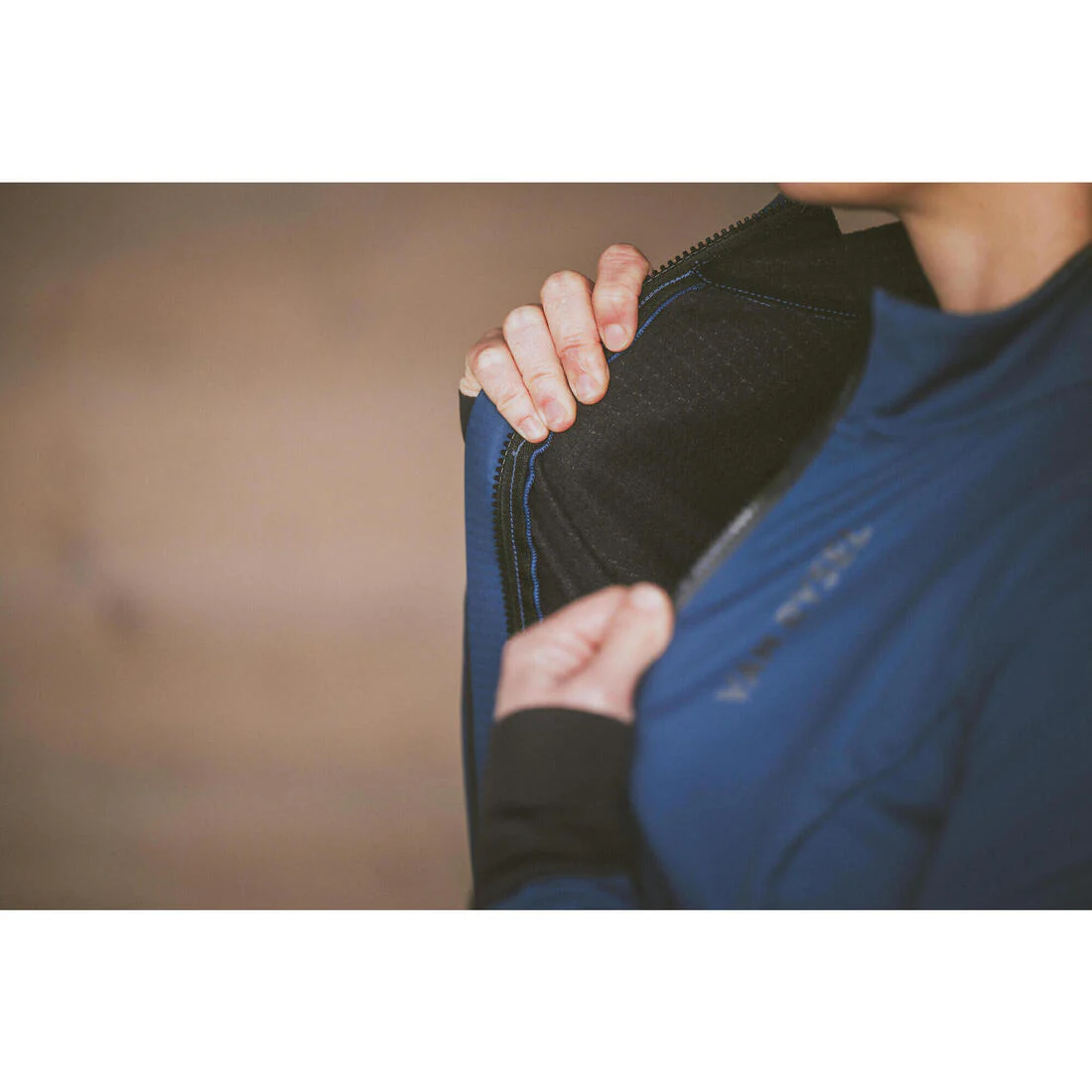Chaqueta Ciclismo Carretera RCR Mujer Azul Invierno - Image 9