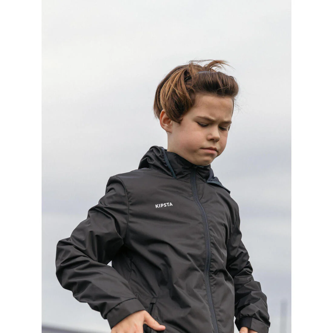 Chaqueta impermeable de fútbol niño, Viralto Club Júnior negro - Image 12