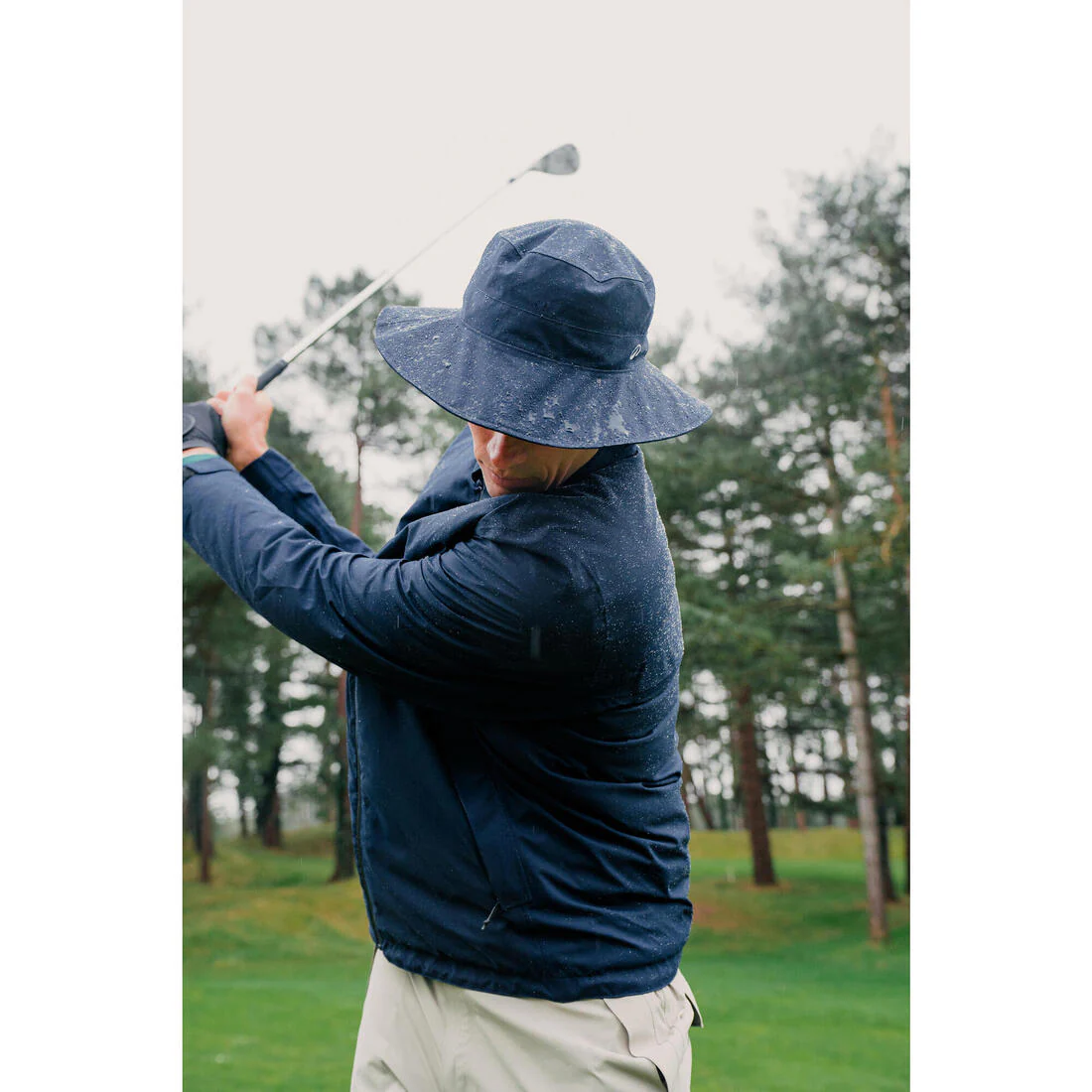 Chaqueta impermeable de golf Hombre, RW500 azul marino - Image 11