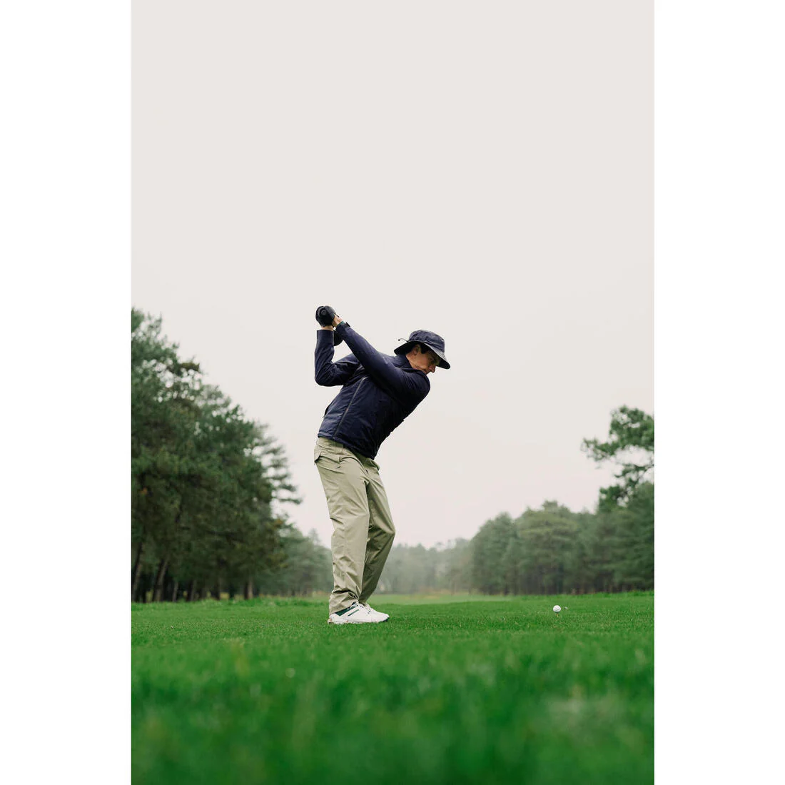Chaqueta impermeable de golf Hombre, RW500 azul marino - Image 13