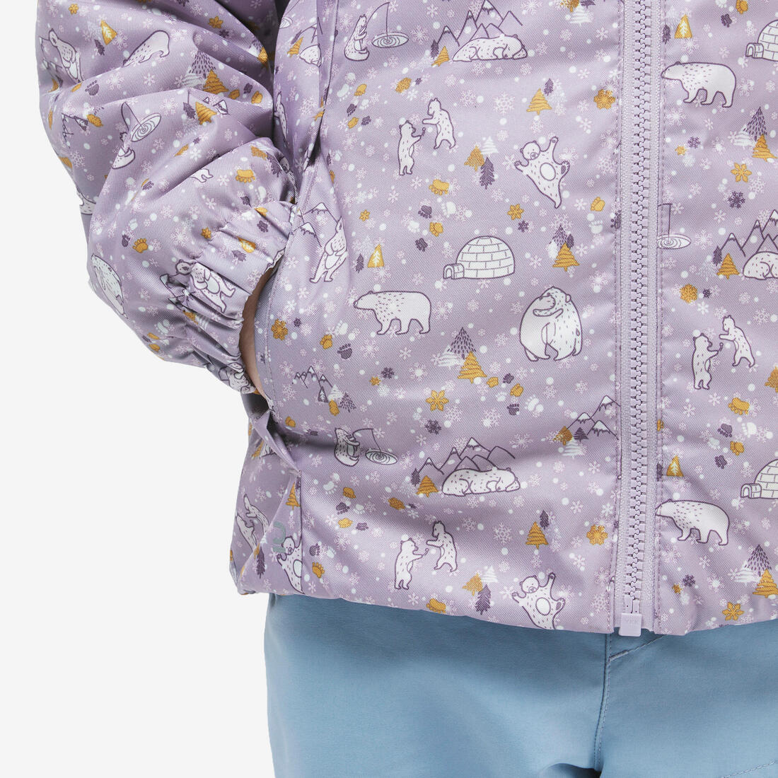 Chaqueta impermeable de invierno niños de 2 a 5 años, 100 violeta - Image 5
