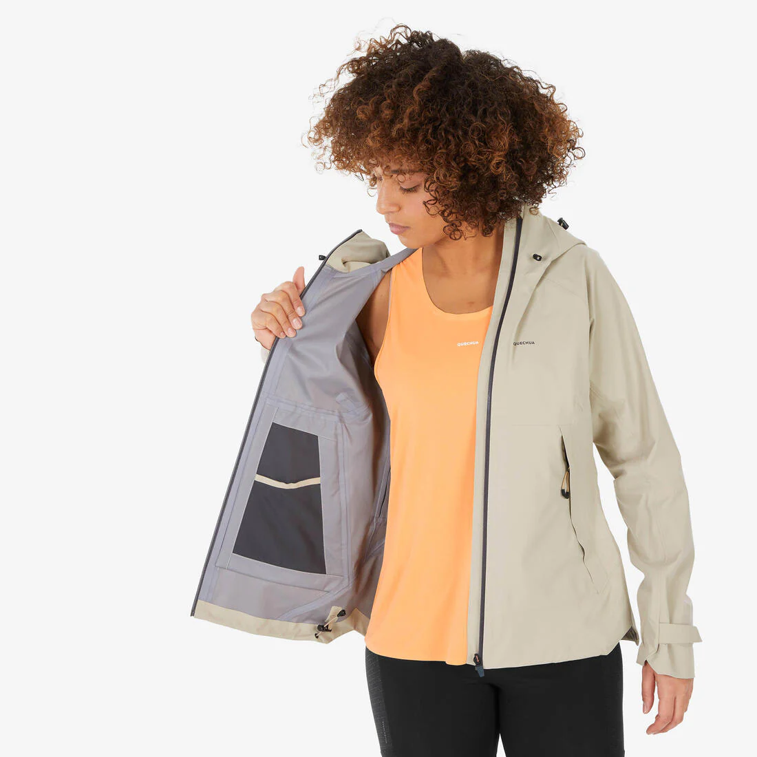 Chaqueta impermeable montaña y trekking Mujer Quechua MH500 - Image 4