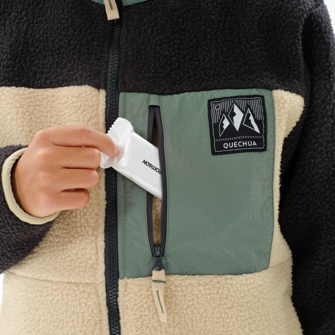 Chaqueta polar de montaña y trekking cálida Niños 7-15 años Quechua NH900 Sherpa - Image 5