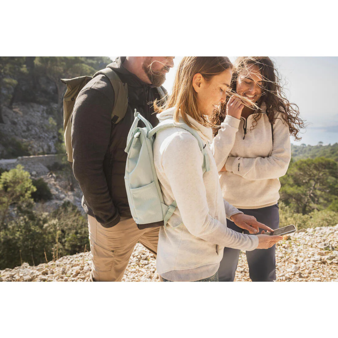 Chaqueta  polar de montaña y trekking con capucha Hombre Quechua NH100 Hybride - Image 7