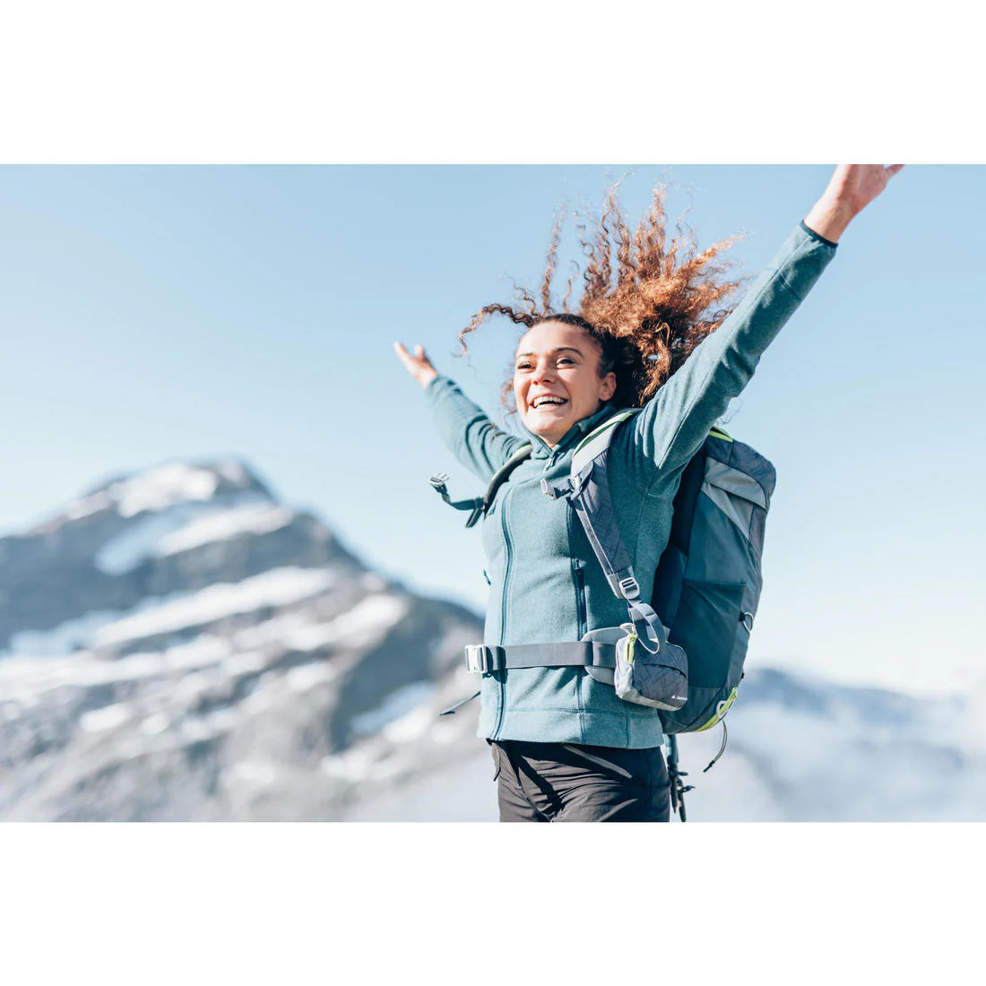 Chaqueta polar montaña y trekking cremallera Mujer Quechua MH100 - Image 13