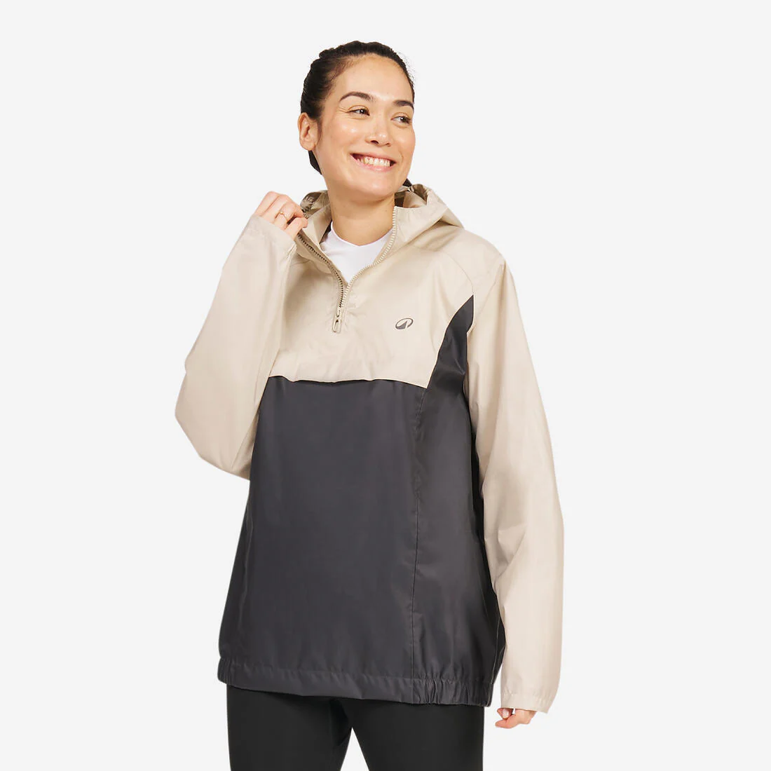 Chubasquero Unisex cortavientos Kayak 100 Beis-Gris - Image 11