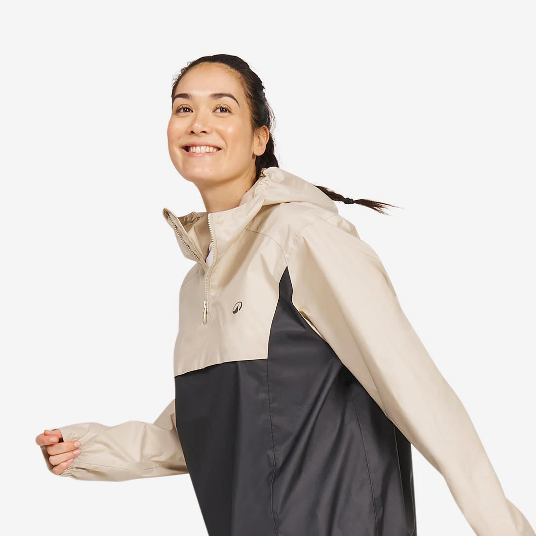 Chubasquero Unisex cortavientos Kayak 100 Beis-Gris - Image 12