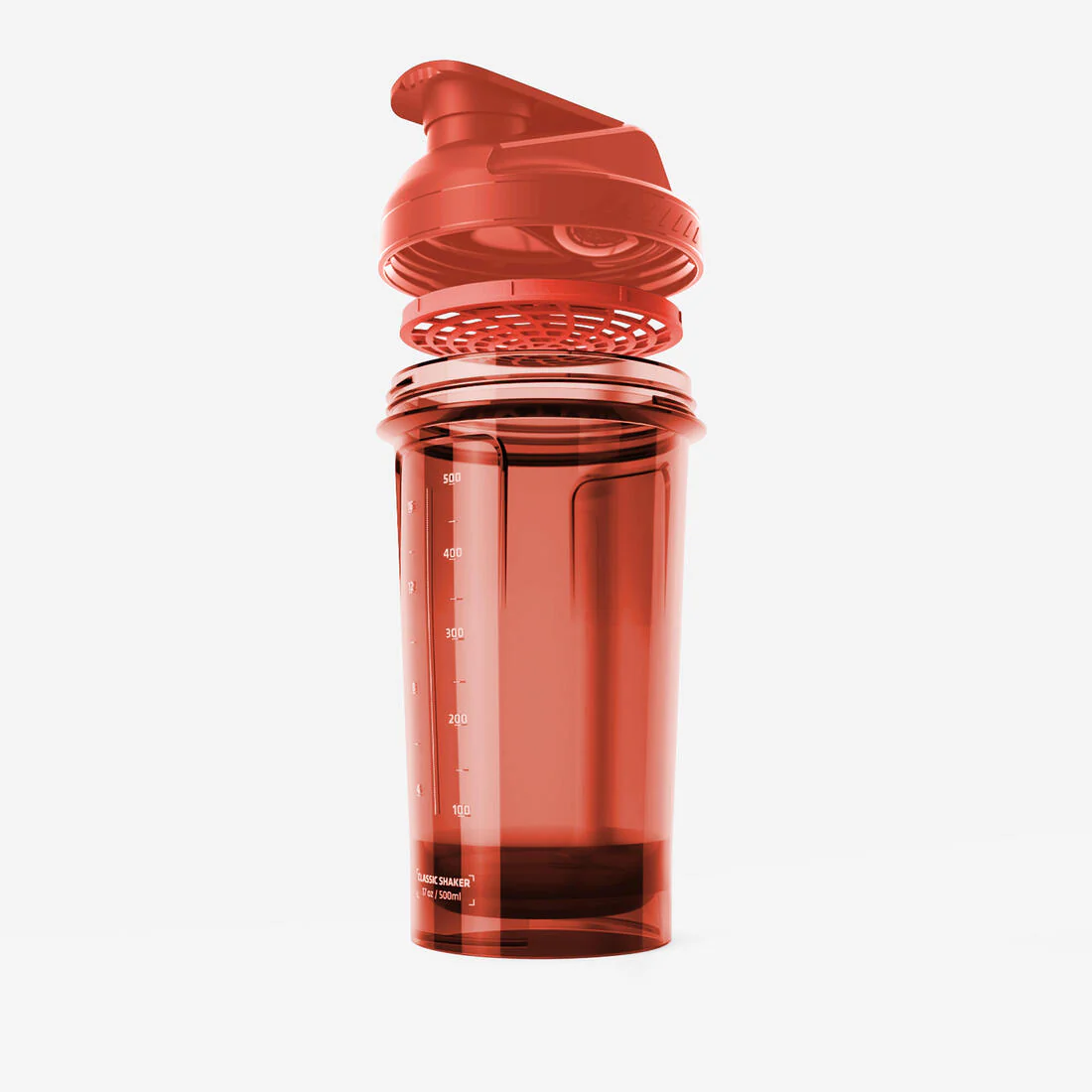 Classic Shaker rojo coral con tamiz 500 ml - Image 4