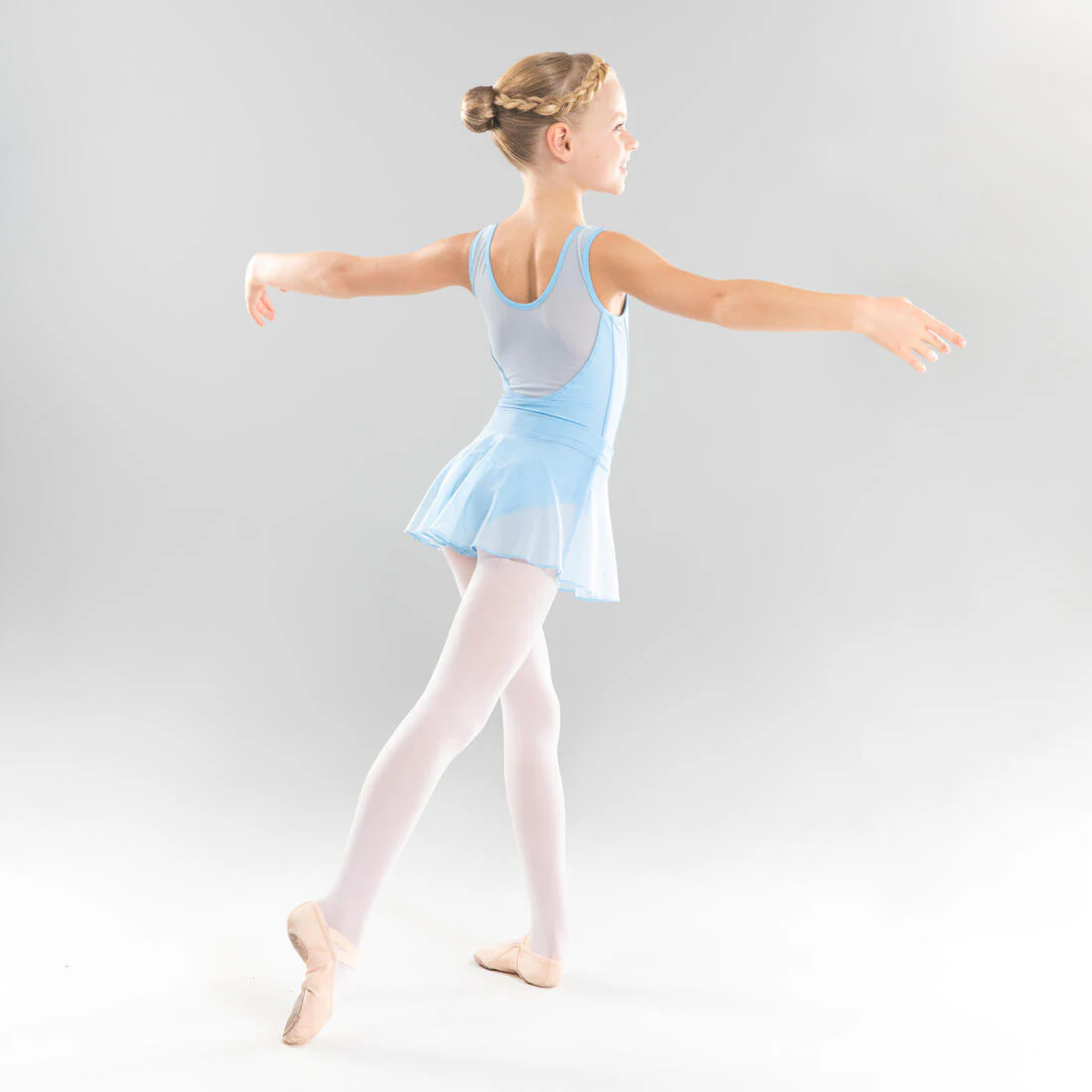 Falda Ballet Domyos Niña Gasa Azul Claro - Image 3