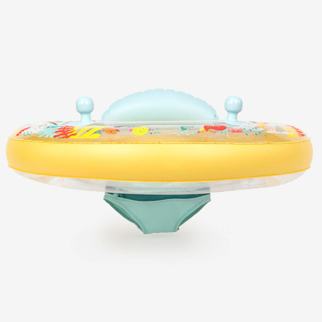 Flotador-Asiento Piscina Bebés 7-15 kg Amarillo Estampado Allfish Con Asideros - Image 6