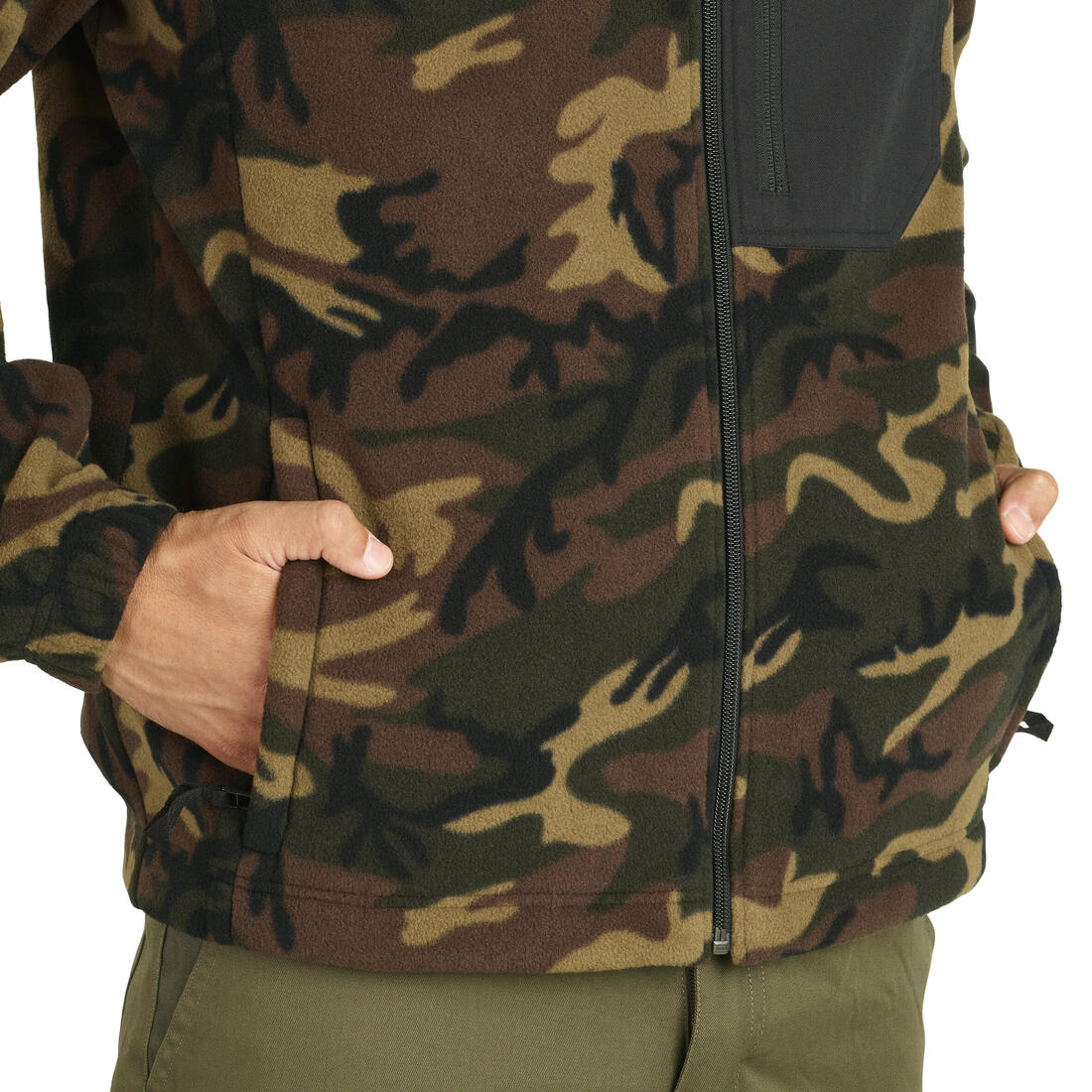 Forro Polar Solognac 500 Hombre Térmico Camuflaje verde militar - Image 10
