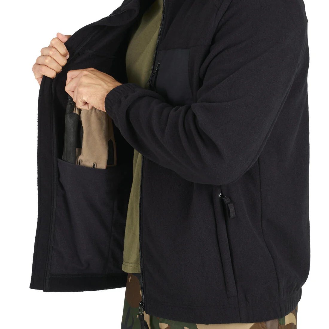 Forro Polar Solognac 500 Hombre Térmico Camuflaje verde militar - Image 18