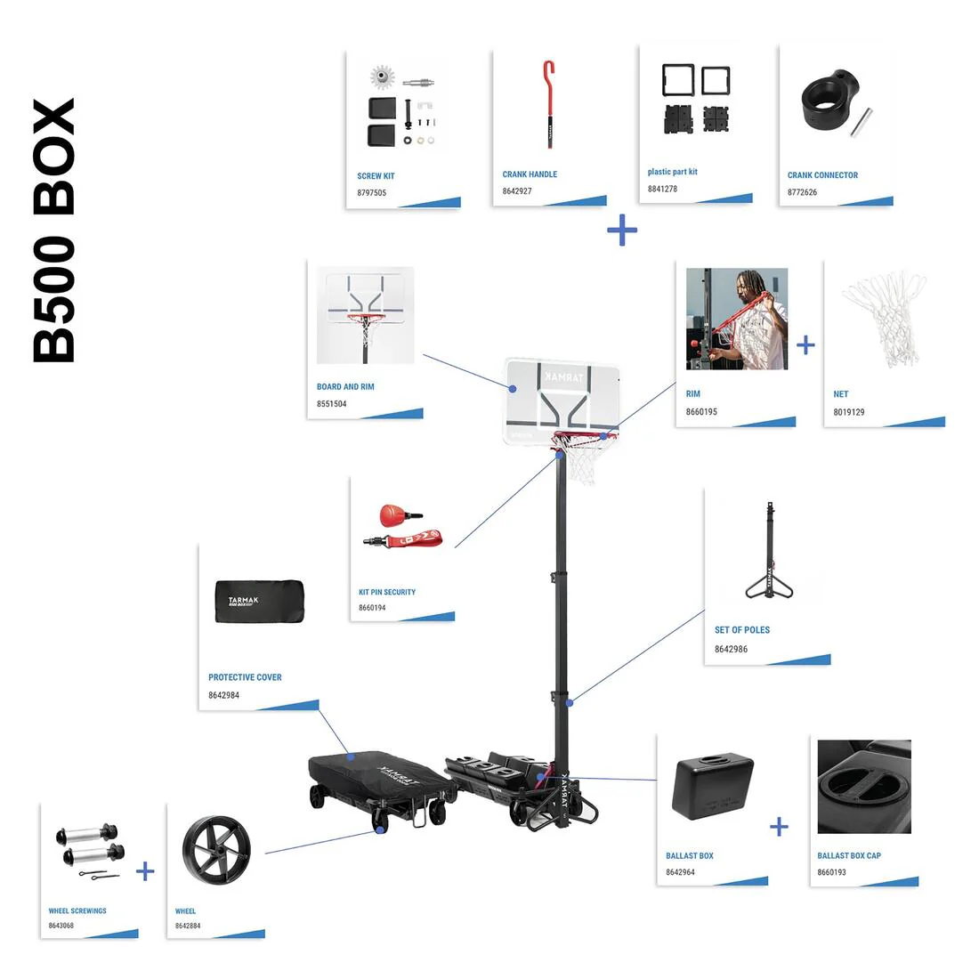 Funda de protección para Canasta de Baloncesto - Lona B500 Box Negro - Image 2