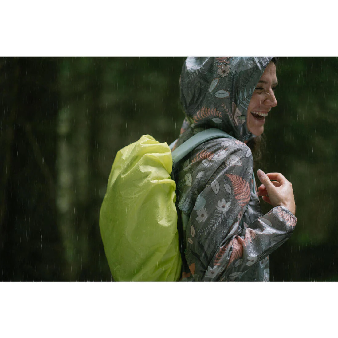 Funda para la lluvia mochila de senderismo 10 -20L, verde - Image 4