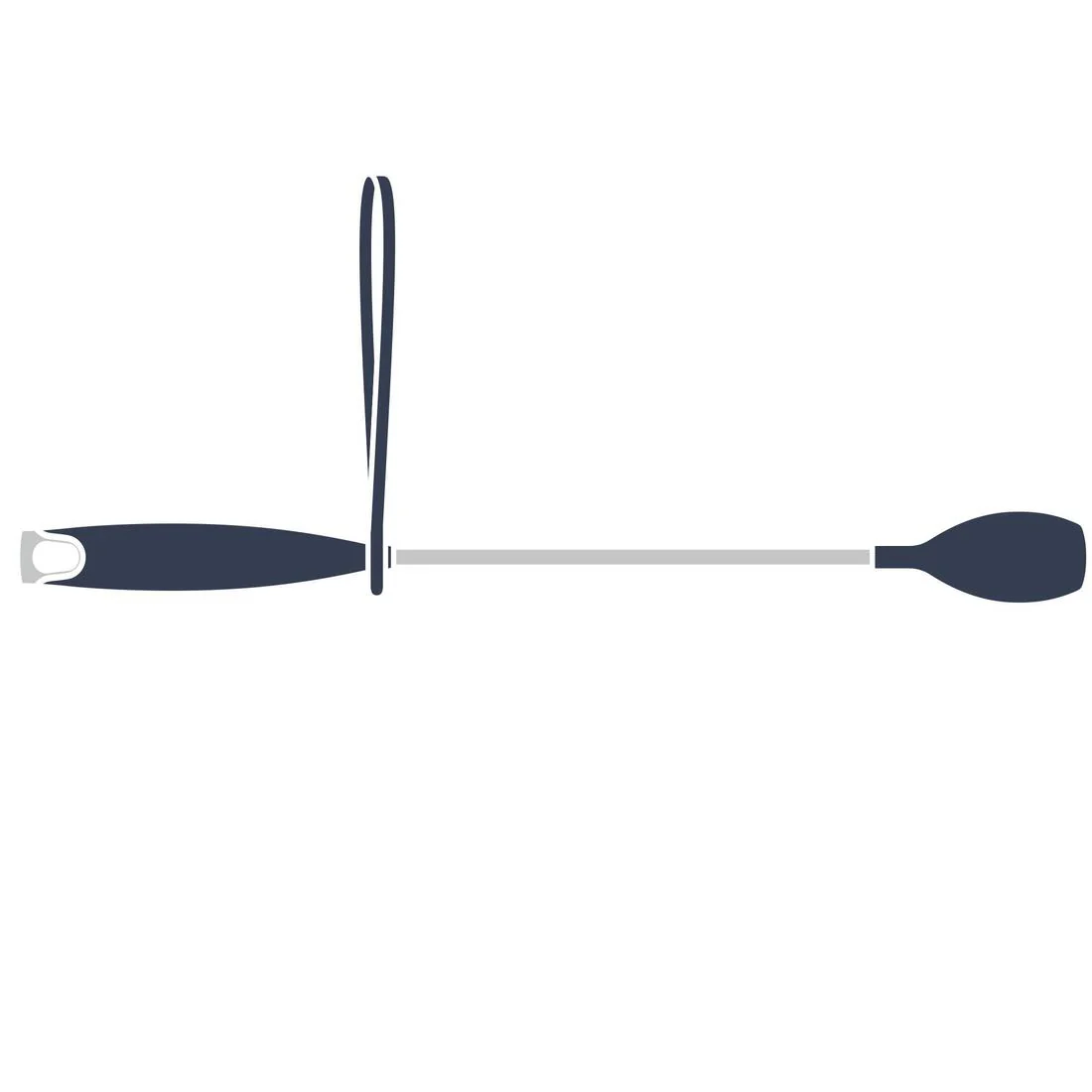 Fusta Equitación 140 UNI Azul Marino Gris 49 cm - Image 3