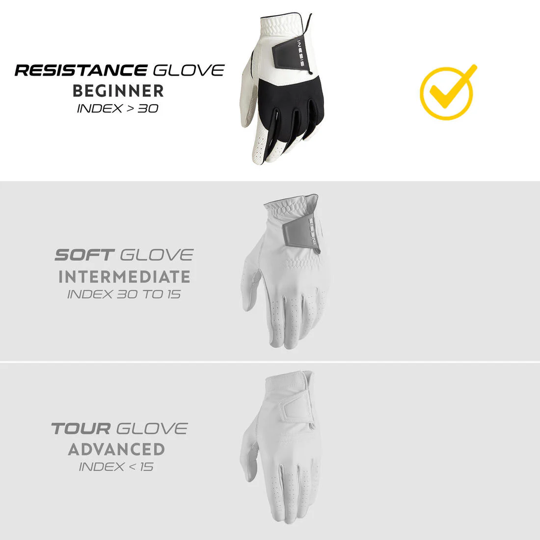 Guante golf para mujer mano derecha para zurdas, Resistance blanco y negro - Image 4