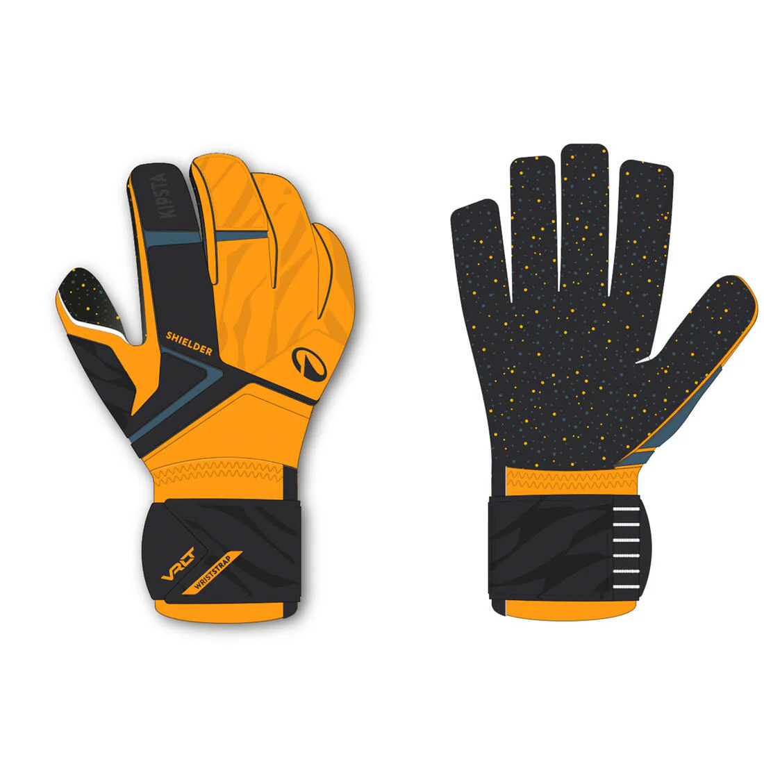 GUANTES DE PORTERO DE FÚTBOL NIÑO VRLT 500 CON PROTECCIÓN EN LOS DEDOS - Image 8