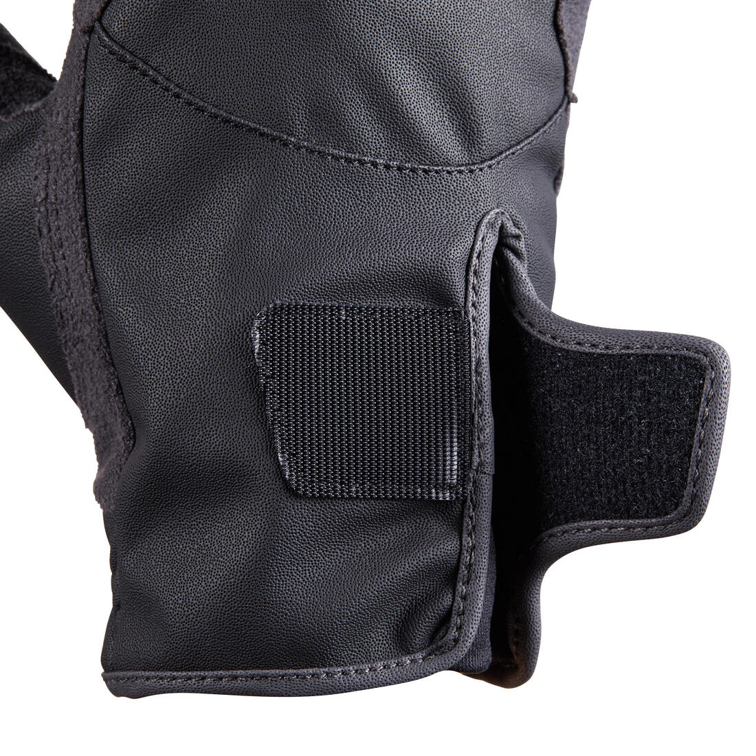 Guantes equitación fouganza 500 niños negro y gris - Image 7