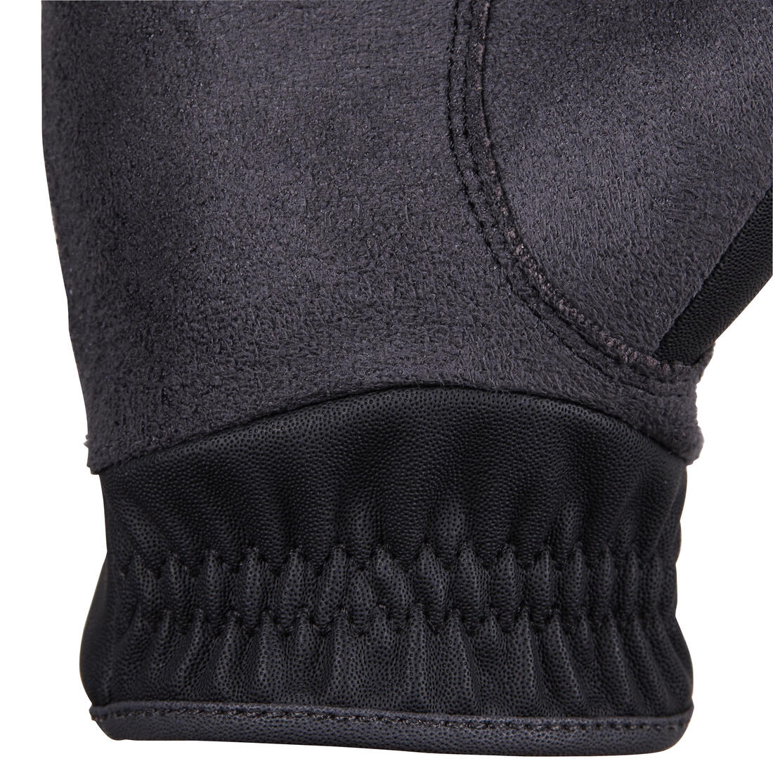 Guantes equitación fouganza 500 niños negro y gris - Image 8