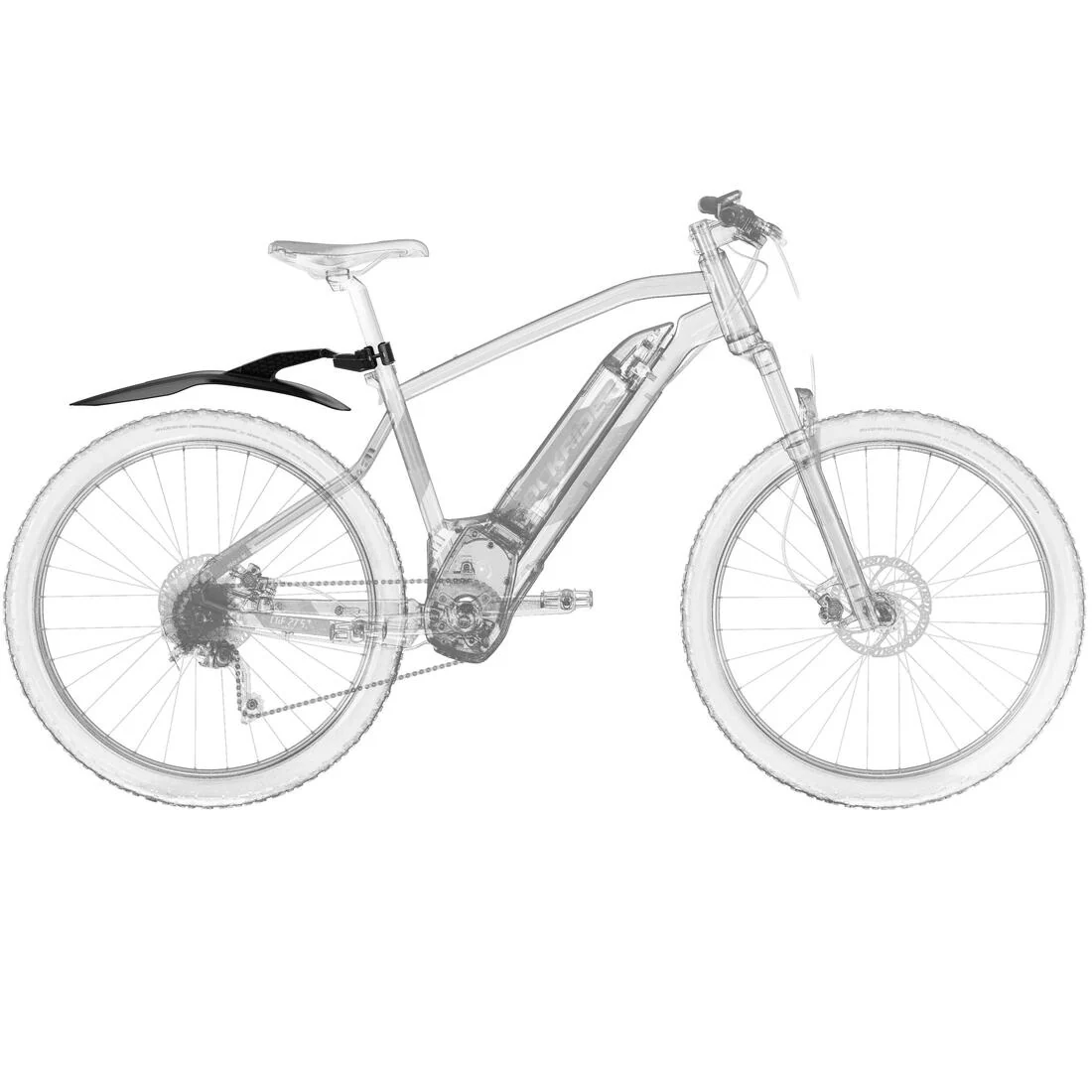 Guardabarros Bicicleta MTB Trasero Rígido V2 Negro 26" - 27,5" - 29" - Image 8