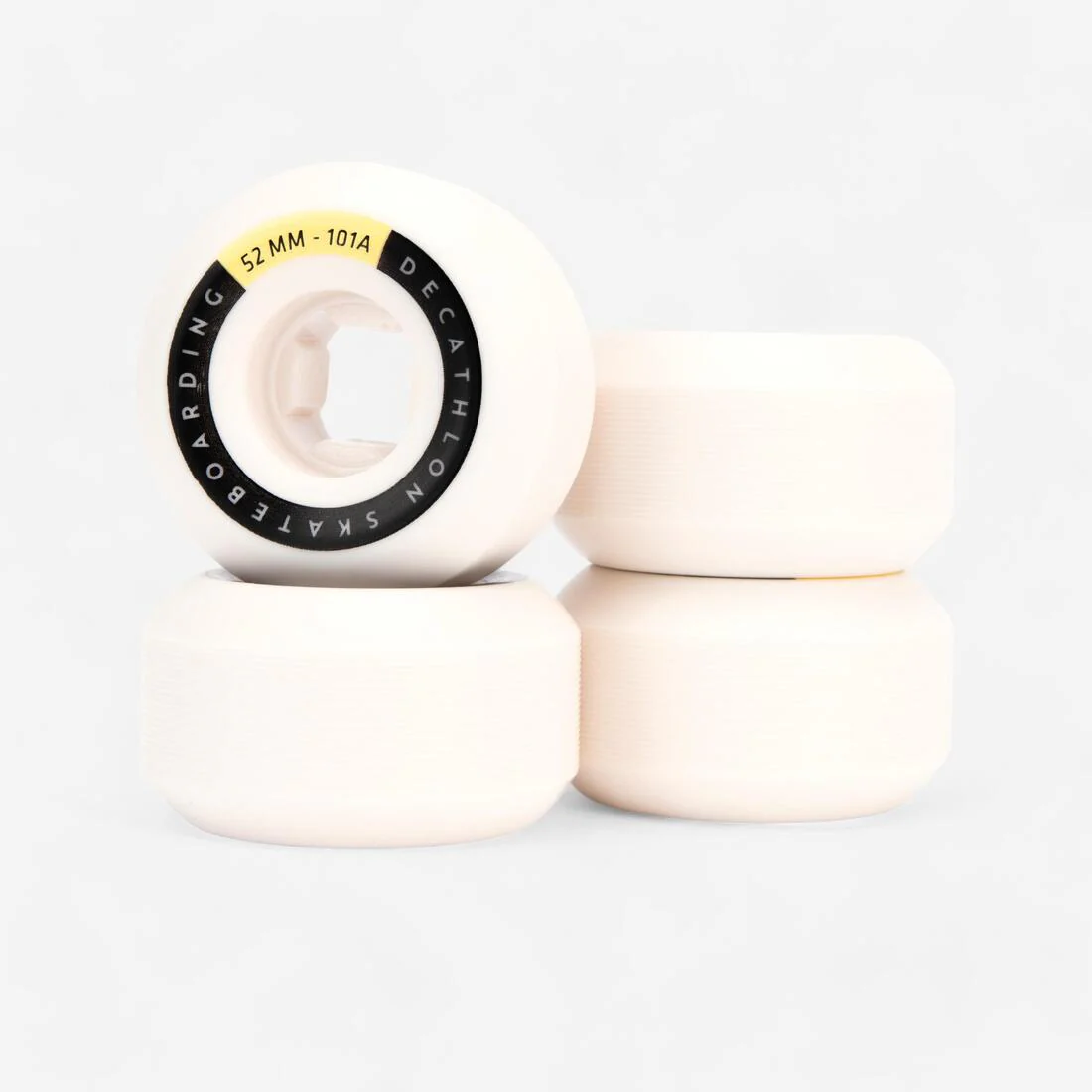 Juego 4 Ruedas Skate Color Marfil Forma Cónica Tamaño 52 mm 101A