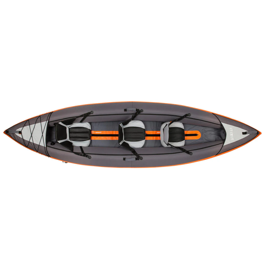 Kayak hinchable de travesía Itiwit 100 2 o 3 plazas naranja - Image 3