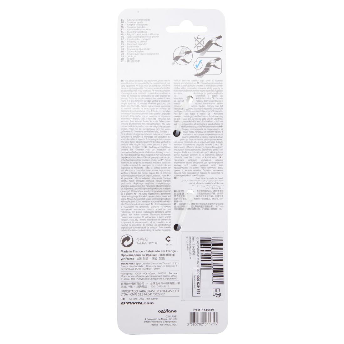 Kit 2 correas de ajuste 3 m portabicis negro - Image 8