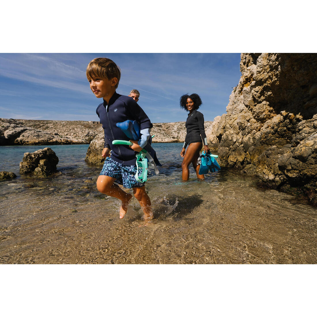 Kit Gafas snorkel Antivaho + Tubo Válvula 100 Niños Verde - Image 12