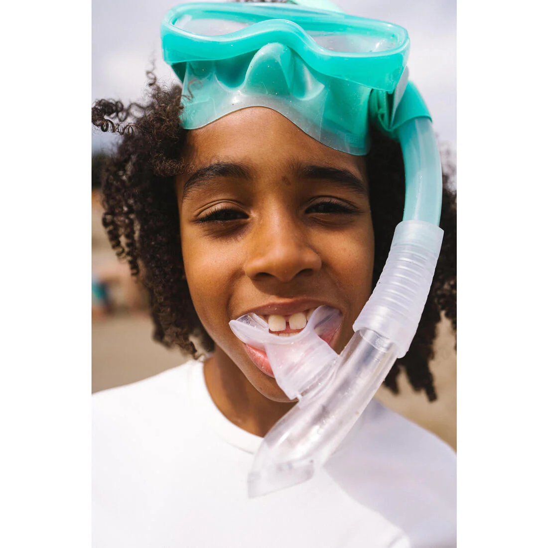 Kit Gafas snorkel Antivaho + Tubo Válvula 100 Niños Verde - Image 13