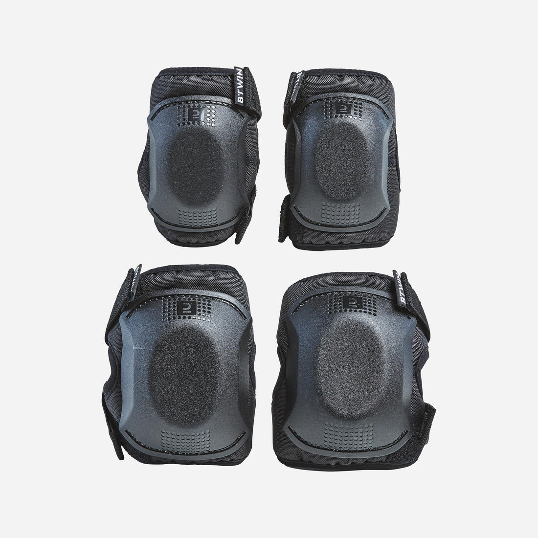 Kit Protección Bici Codos + Rodillas Negro Talla Única 3-6 Años