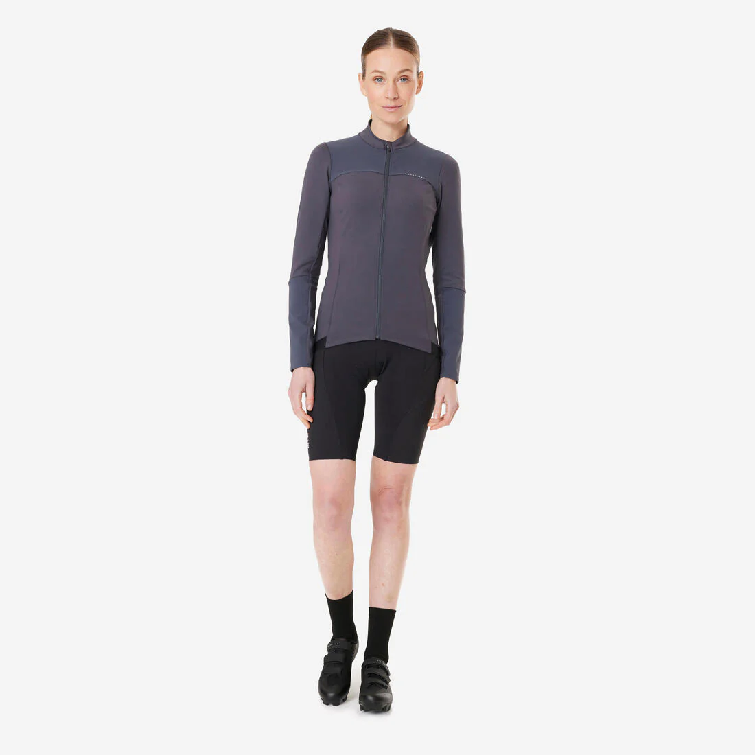 Maillot Ciclismo MTB Cross Country Mujer Gris Tiempo Fresco Manga Larga - Image 7