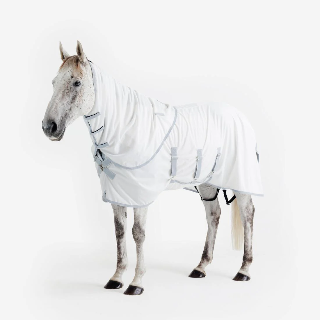 Manta Antimoscas Equitación Caballo/Poni 500 Beis