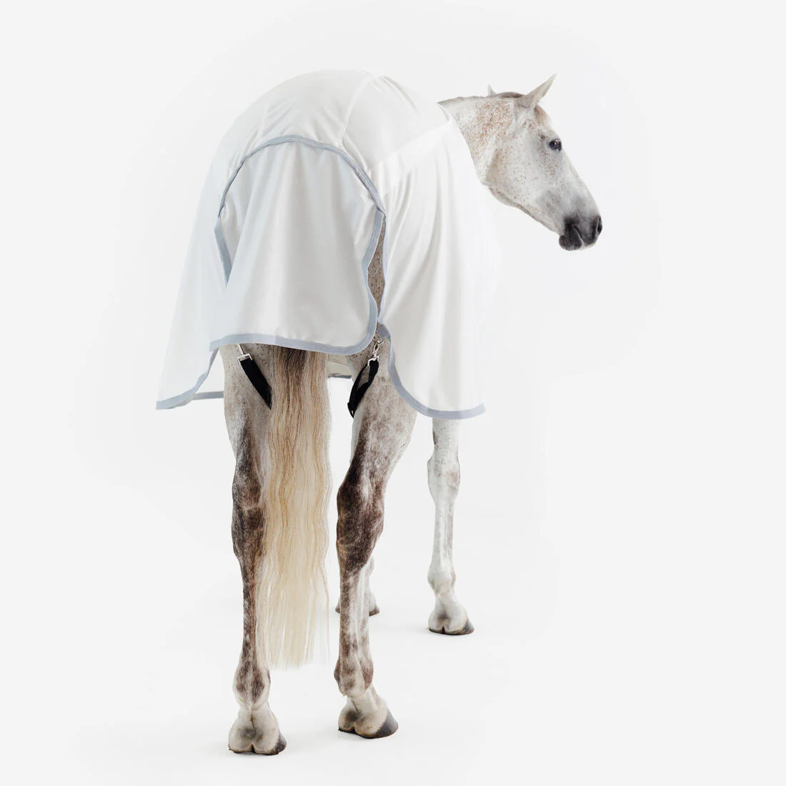 Manta Antimoscas Equitación Caballo/Poni 500 Beis - Image 8
