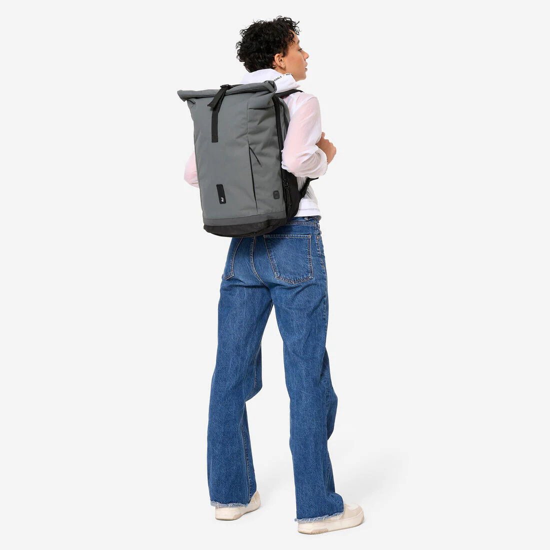 Mochila/Alforja Doble Para Portaequipajes Bici Verde Gris 27 Litros - Image 14