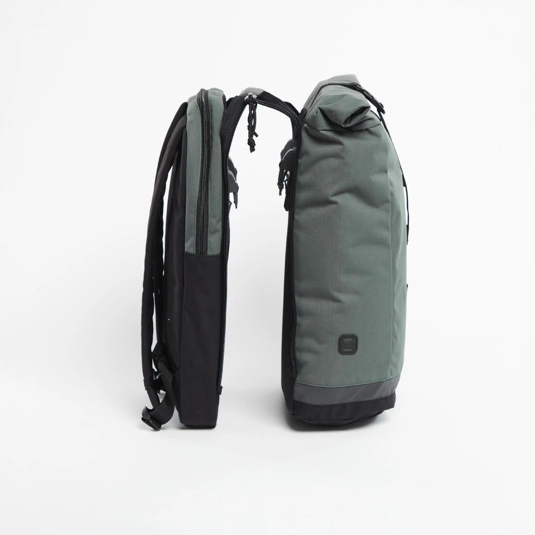 Mochila/Alforja Doble Para Portaequipajes Bici Verde Gris 27 Litros - Image 5