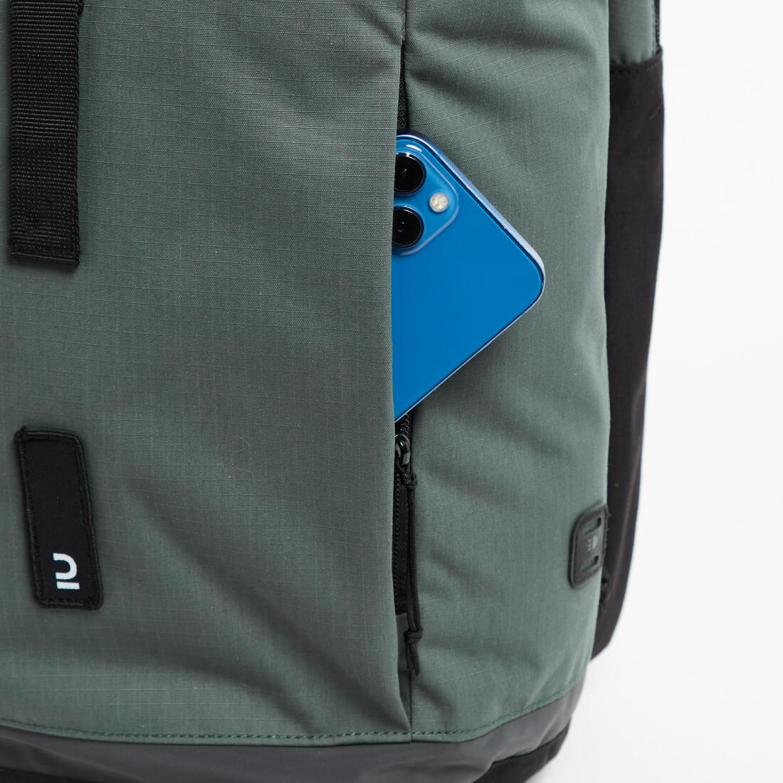 Mochila/Alforja Doble Para Portaequipajes Bici Verde Gris 27 Litros - Image 9