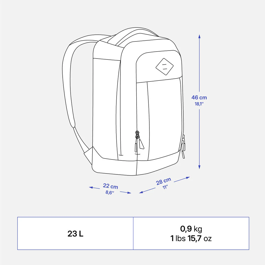 Mochila de montaña y senderismo 23L Quechua NH Escape 500. Equipaje de mano - Image 6