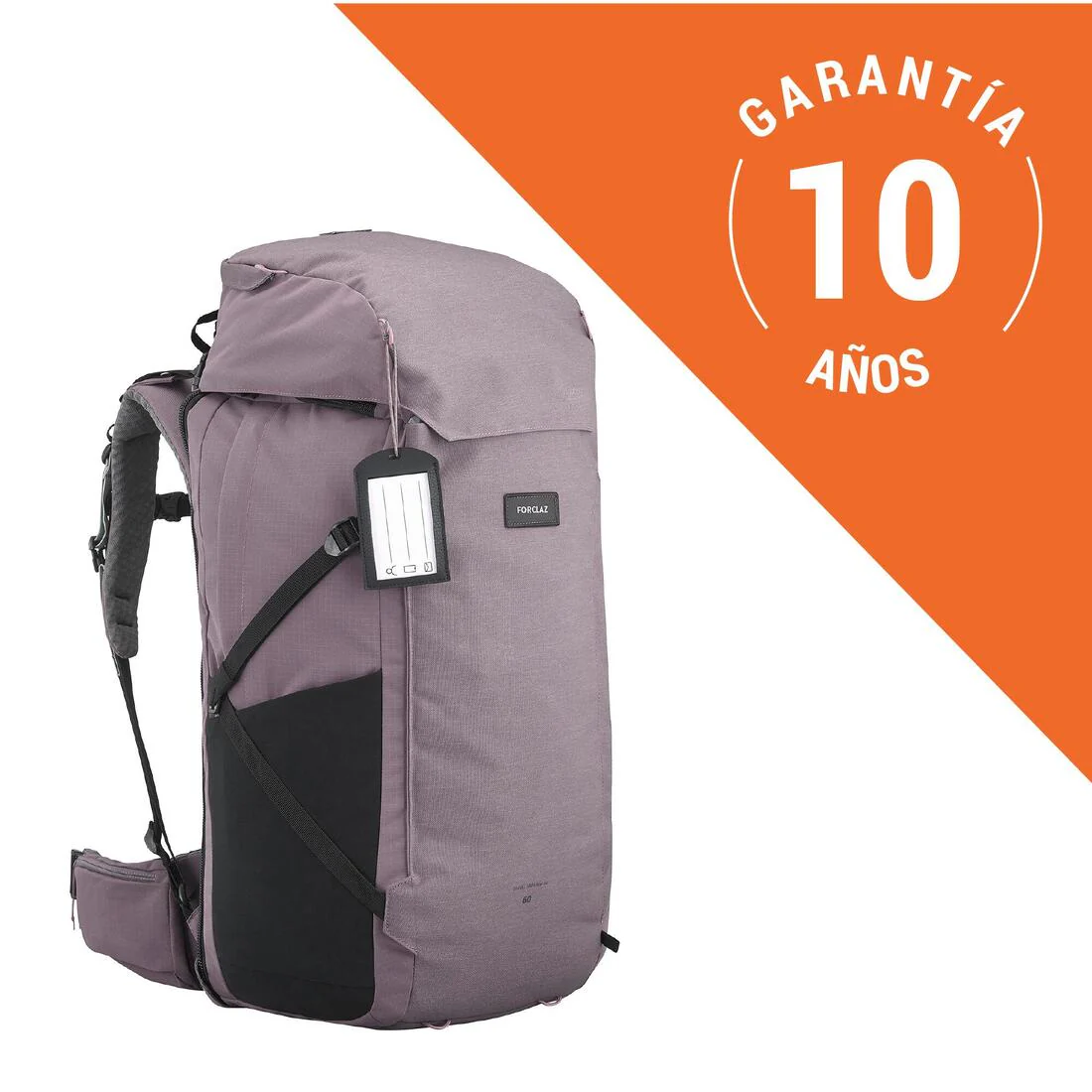 Mochila de montaña y trekking 60+6L Mujer Forclaz Travel 900. Funda impermeable - Image 5
