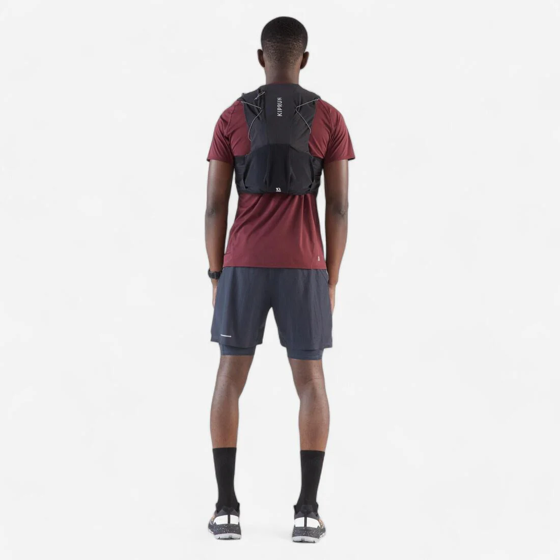 Mochila trail running unisex + bolsa agua 1L incluida - KIPRUN 900 10L negro - Image 9