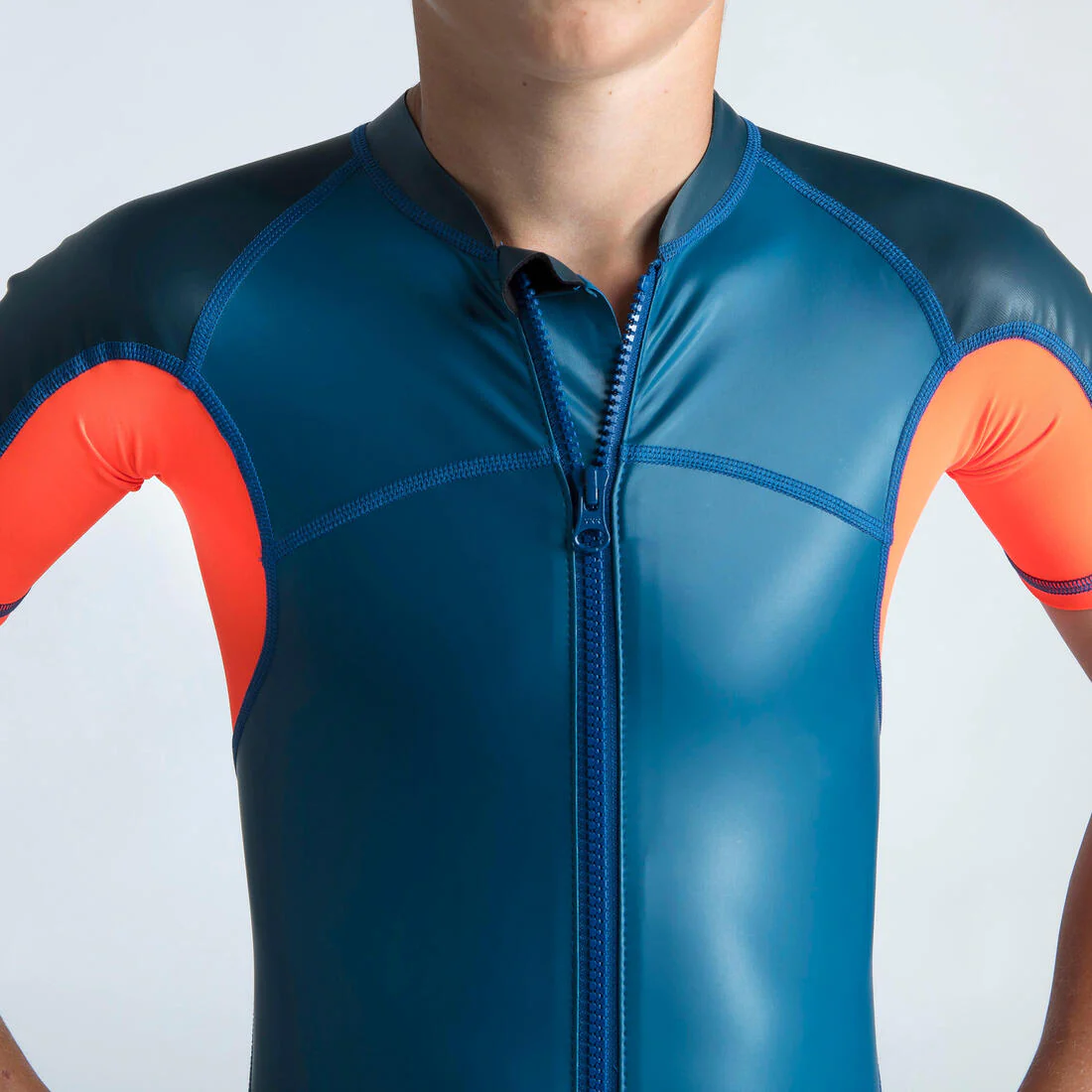 Neopreno Niños piscina corto Kloupi Nabaiji azul rojo - Image 2