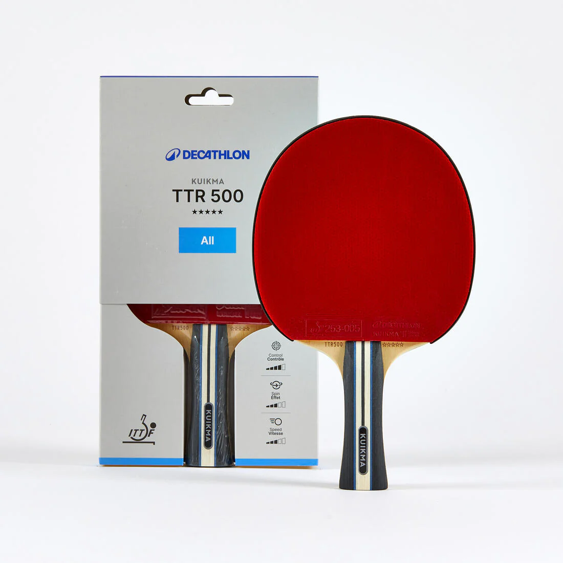 PALA DE PING-PONG TTR 500 100 POLIVALENTE 5* ITTF CLUB