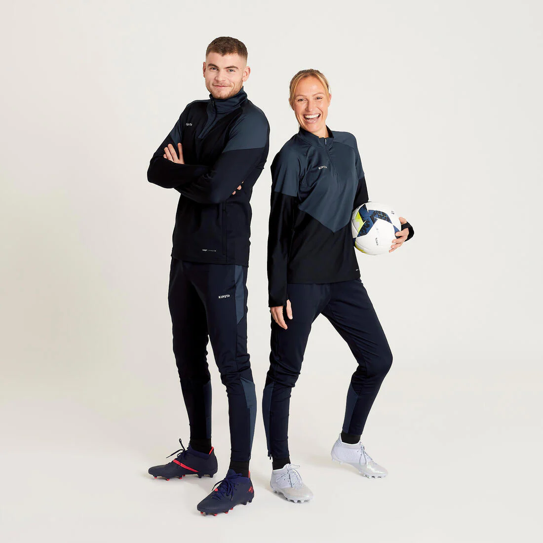 Pantalón chándal de fútbol Adulto Viralto gris y negro - Image 8
