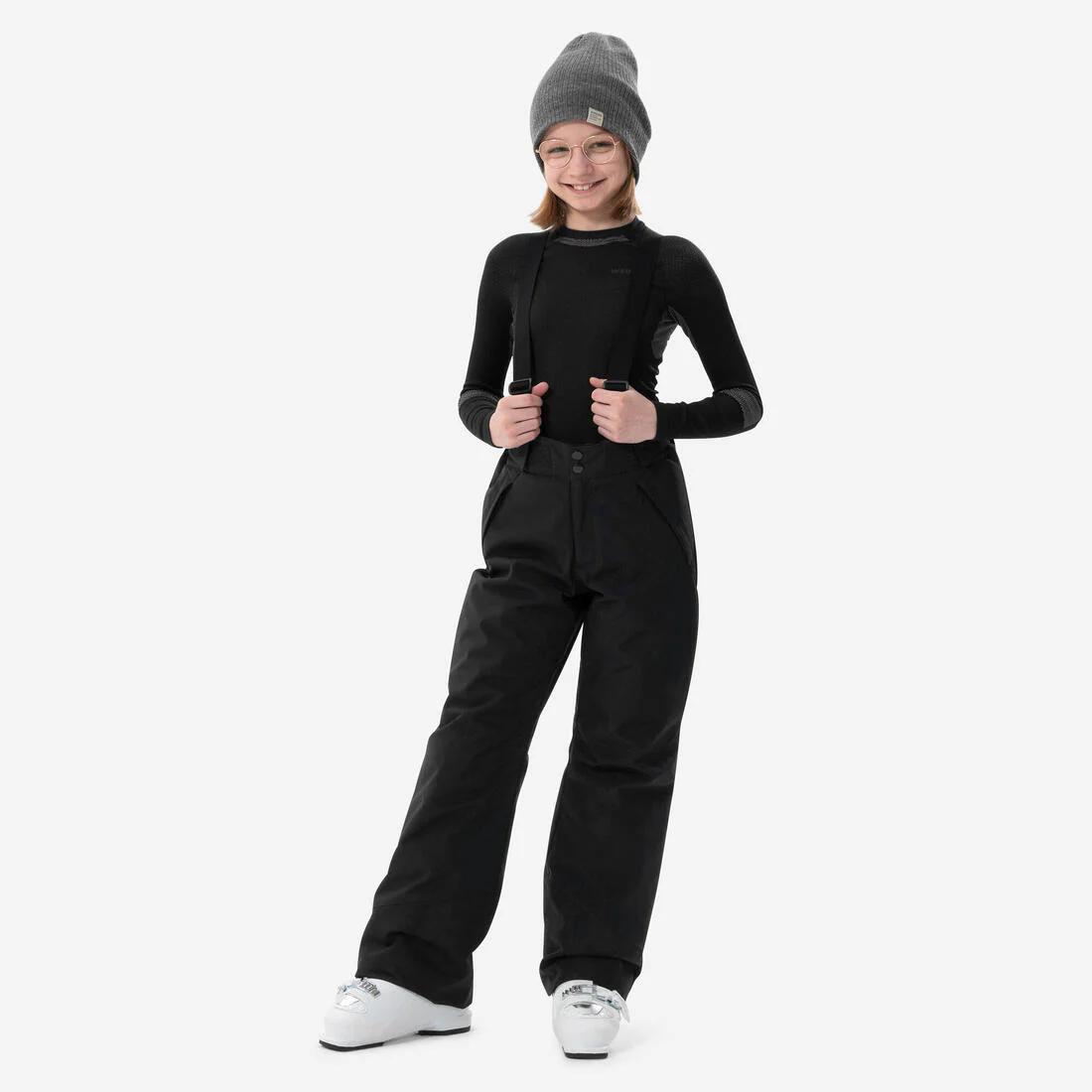 Pantalón con tirantes esquí y nieve impermeable Niños 6-14 años Wedze SKI-P 500