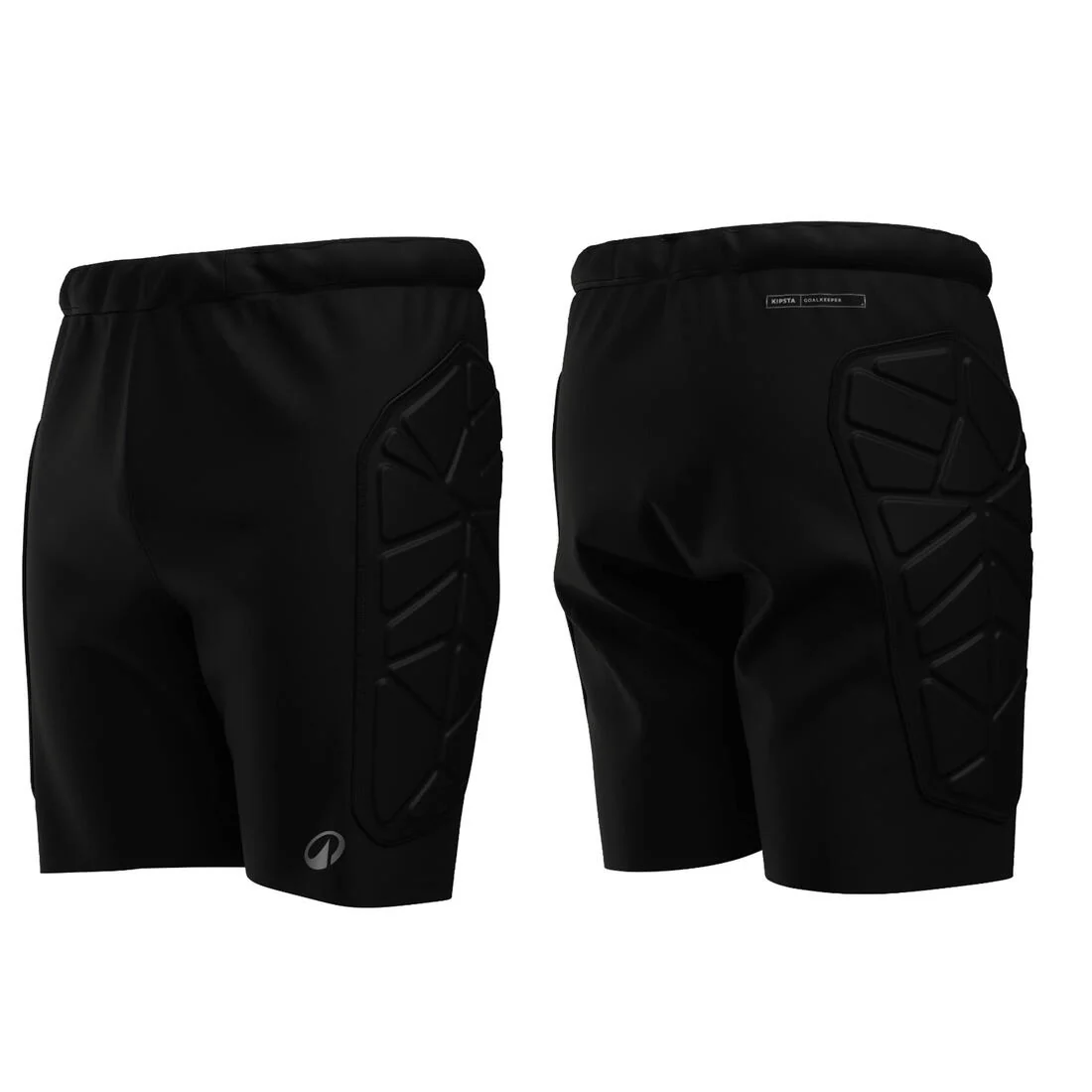 Pantalón corto de portero con protección adulto, F500 negro