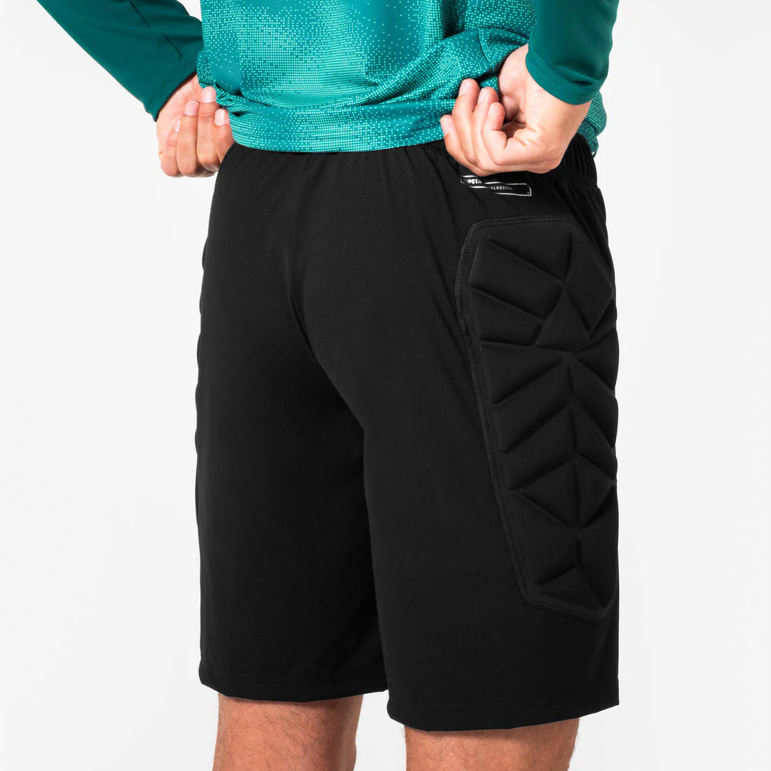 Pantalón corto de portero con protección adulto, F500 negro - Image 4