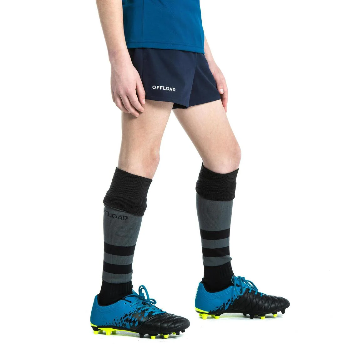 Pantalón Corto de Rugby Niños Offload R100 Azul - Image 2