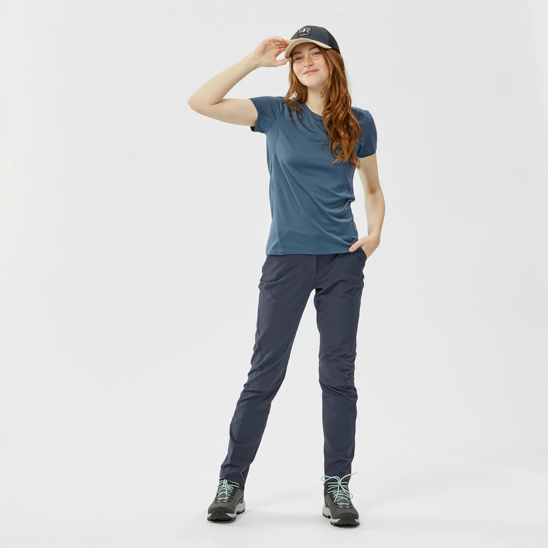 Pantalón de montaña y trekking Mujer Quechua MH100 azul - Image 3