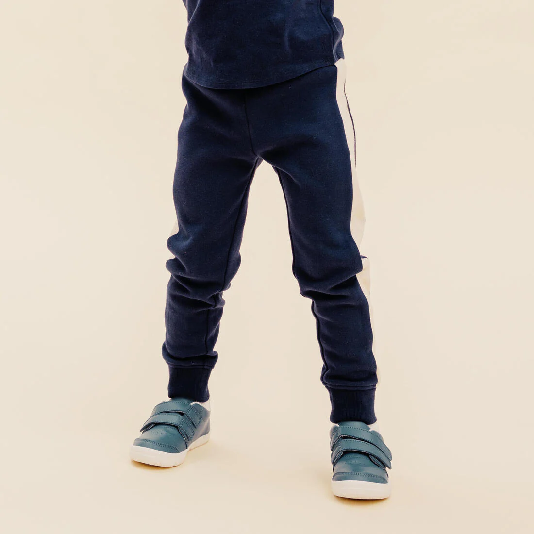 Pantalón Jogger Bebé Azul-Beis Cálido